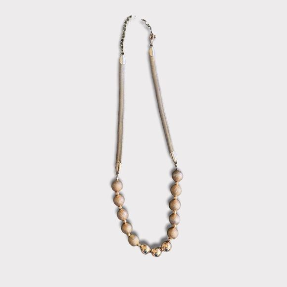 Vintage | Bronze tone Bead Necklace - Picture 2 of 4